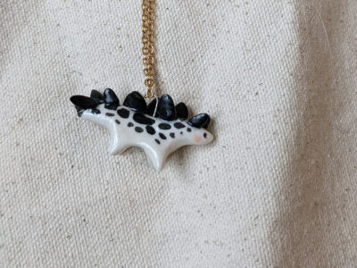 Stegosaurus Ceramic Pendant - Image 6