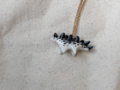 Stegosaurus Ceramic Pendant - Image 5