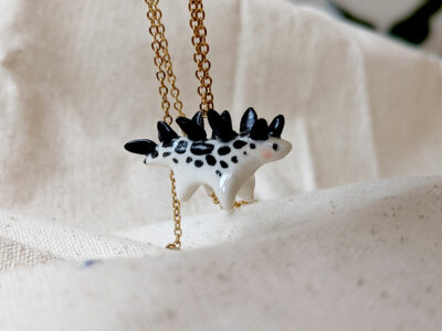 Stegosaurus Ceramic Pendant - Image 2