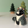 porcelain raccoon figurine cute
