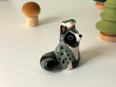 Figurine - Raton Laveur en porcelaine – Image 2