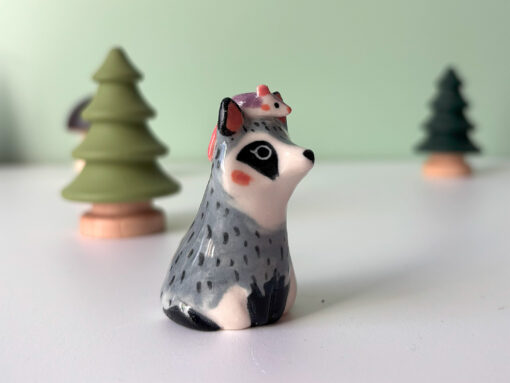Figurine - Raton Laveur en porcelaine – Image 3