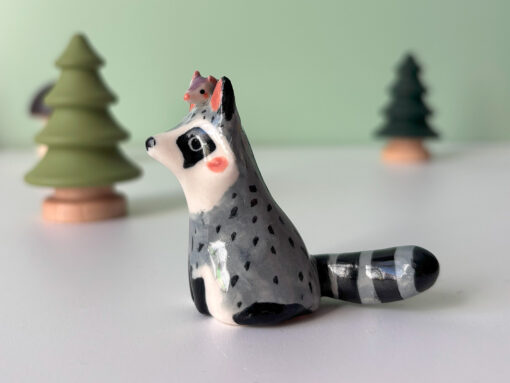 Figurine - Raton Laveur en porcelaine – Image 2