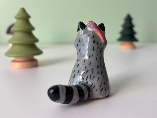 Figurine - Raton Laveur en porcelaine – Image 4