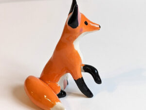 porcelain red fox figurine