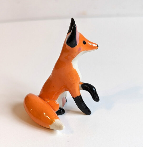 porcelain red fox figurine