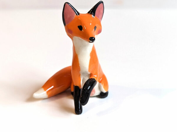 porcelain red fox figurine