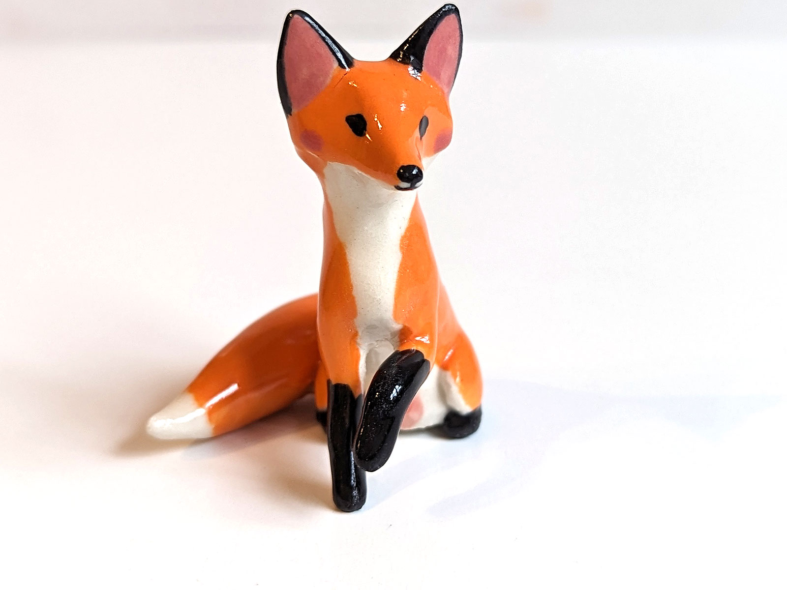 Simulation Fox Mini Fox Toy Fox Modèle Rembourré Renard Ornement Figurines  d'action statique Renard Debout Assis Peluche