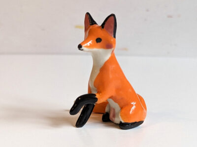 porcelain red fox figurine