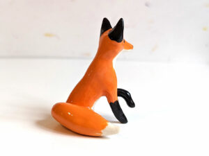 porcelain red fox figurine