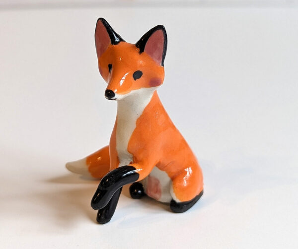 porcelain red fox figurine