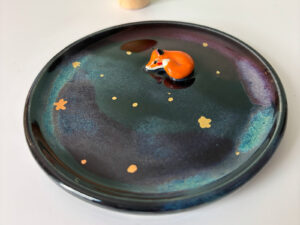 adorable fox jewelry tray