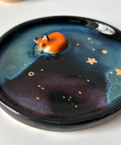 adorable fox jewelry tray