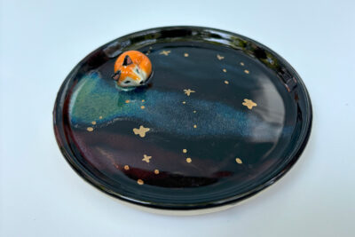 adorable fox jewelry tray