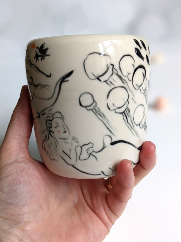 handbuilt porcelain vase