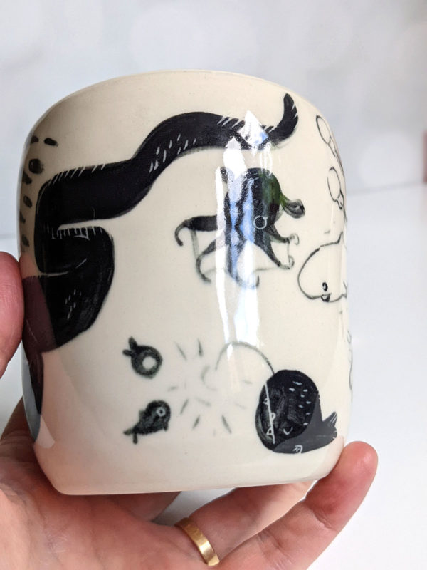 handbuilt porcelain vase