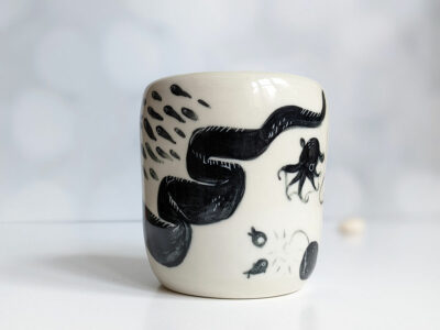 handbuilt porcelain vase