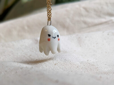 Porcelain Octopus Pendant