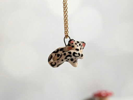 Ceramic Snow Leopard Pendant - Image 6
