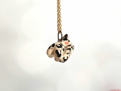 Ceramic Snow Leopard Pendant - Image 5