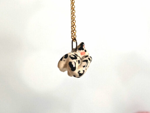 Ceramic Snow Leopard Pendant - Image 5
