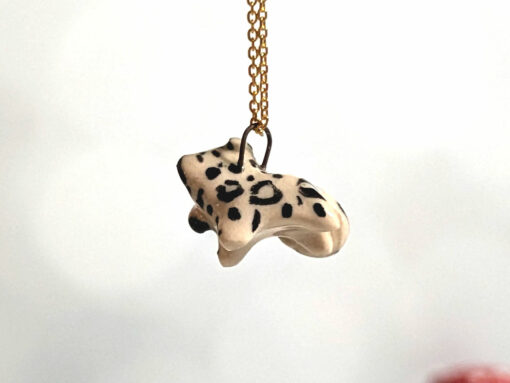 Ceramic Snow Leopard Pendant - Image 4