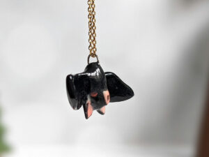 bat pendant black