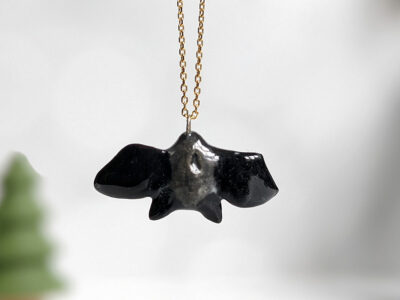bat pendant black