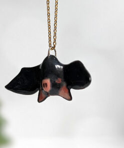 bat pendant black