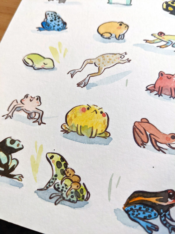 72 frogs painting