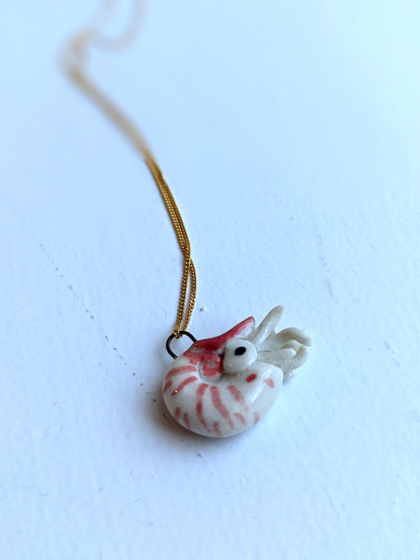 nautilus pendant porcelain