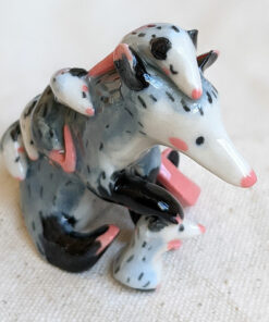 opossum mom figurine porcelain