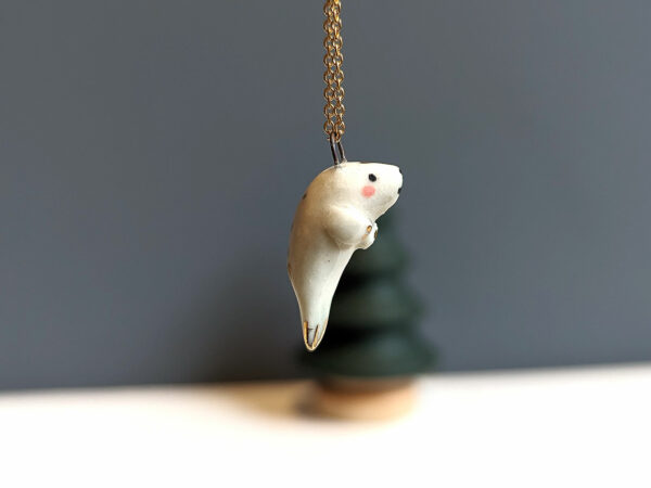 porcelain pendant manatee