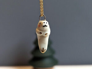 porcelain pendant manatee