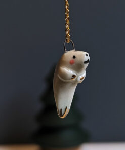 porcelain pendant manatee