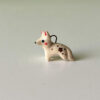 arctic fox pendant in porcelain and gold