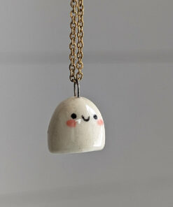 porcelain pendant cute ghost