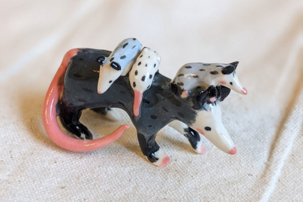 porcelain opossum mom