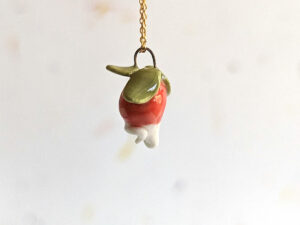 porcelain radish pendant