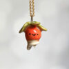 cute radish porcelain pendant