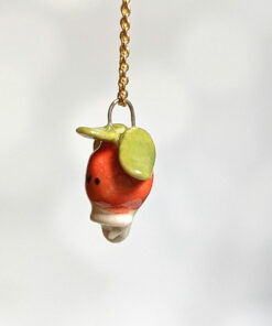 cute radish porcelain pendant
