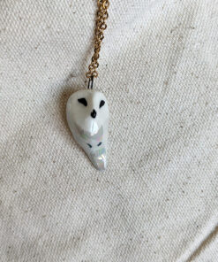 Pearl White Owl Pendant