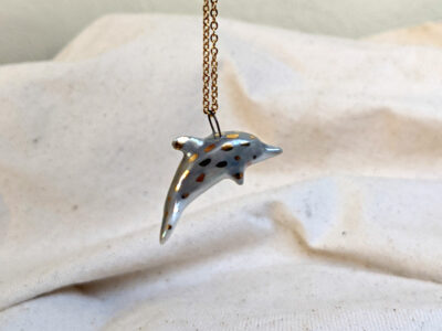 Pendentif Dauphin Or et Perle