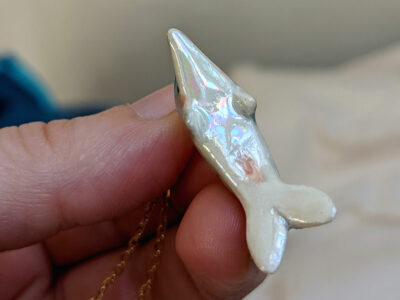 Pendentif Dauphin Or et Perle – Image 4