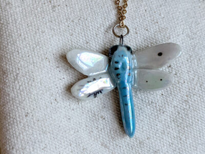 Pendentif Libellule Porcelaine – Image 8