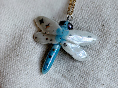 Pendentif Libellule Porcelaine – Image 7