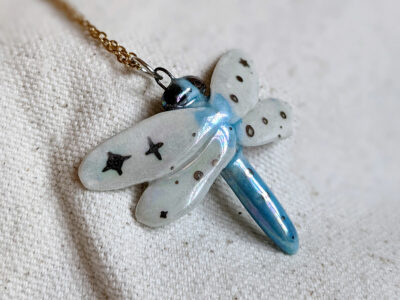 Pendentif Libellule Porcelaine – Image 6