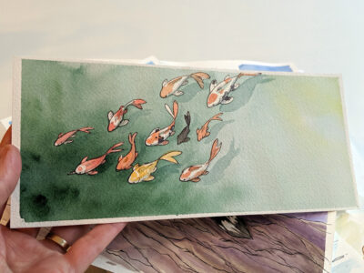Watercolor Painting / Koi Carps - Image 2