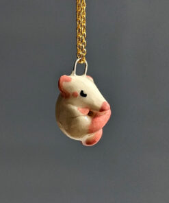 porcelain pendant rat