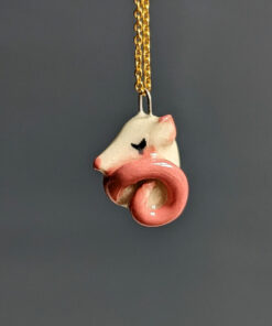 porcelain pendant rat